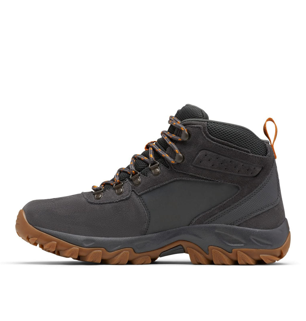 Columbia Mens Newton Ridge Plus II Suede Waterproof, Dark Grey/Gold Amber, 8.5
