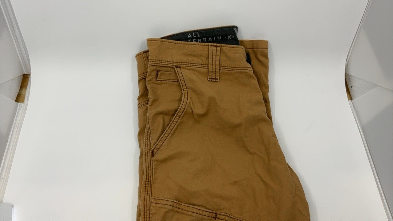Wrangler mens Flat Front Relaxed Fit Casual Pants, Khaki, 42W x 30L US
