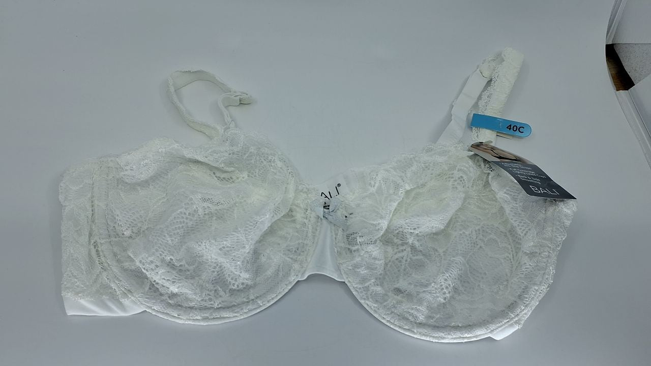 Bali womens Lace Desire Non-foam Underwire Df6543 bra, White, 40C US