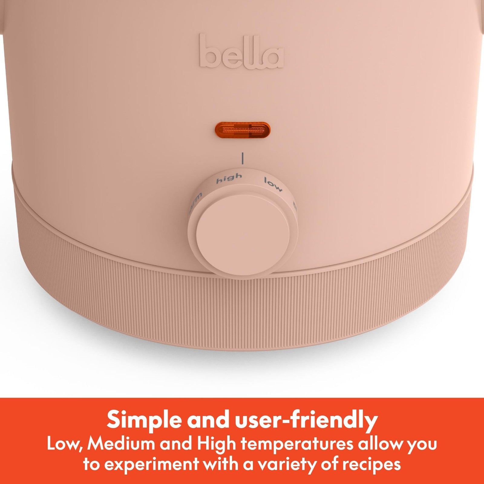 1.5 Qt Slow Cooker, Bella Blossom, Dishwasher Safe Stoneware, 3 Settings