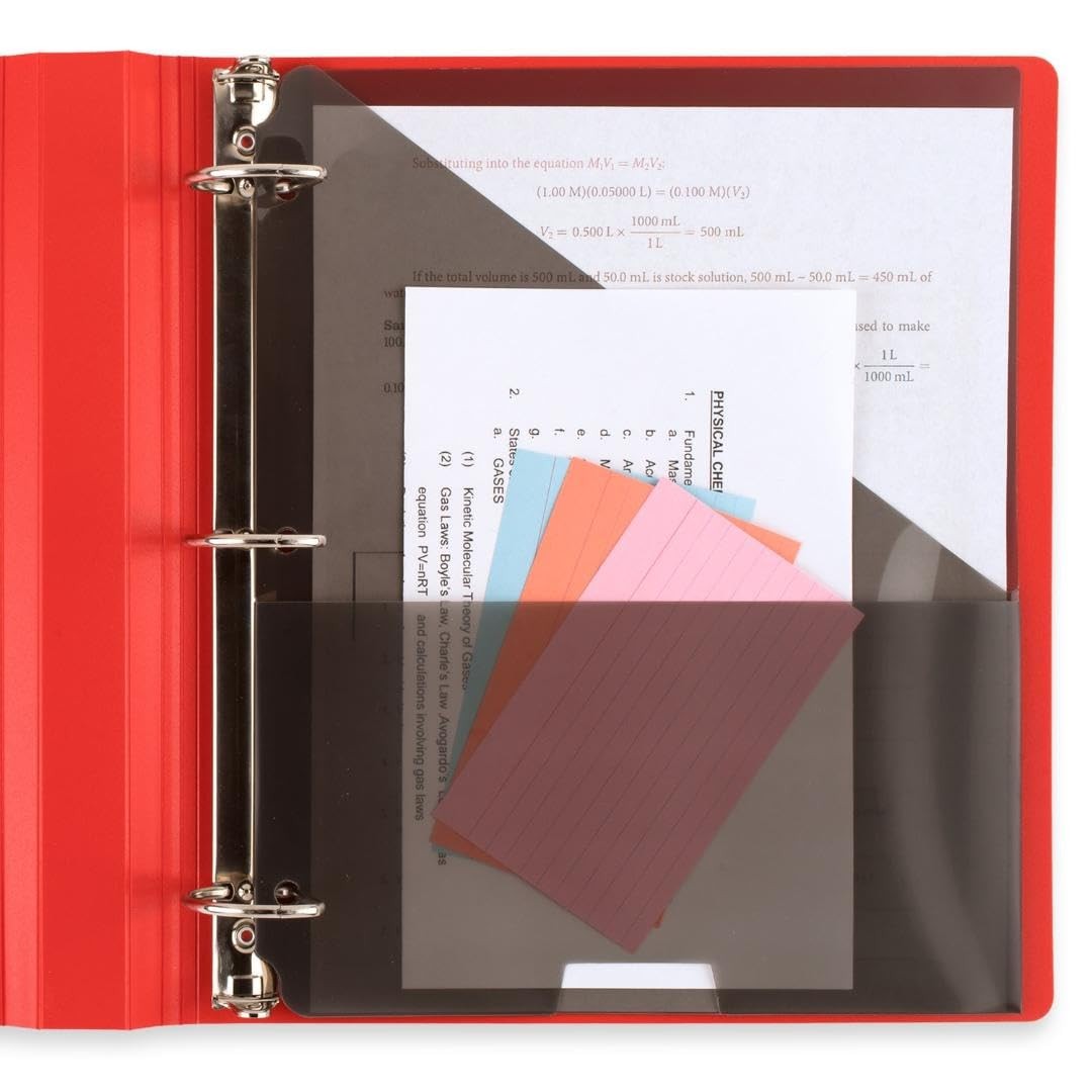 1.5 In Five Star 3-Ring Binder, 375 Sheet Capacity, 6 Pack, Assorted Colors
