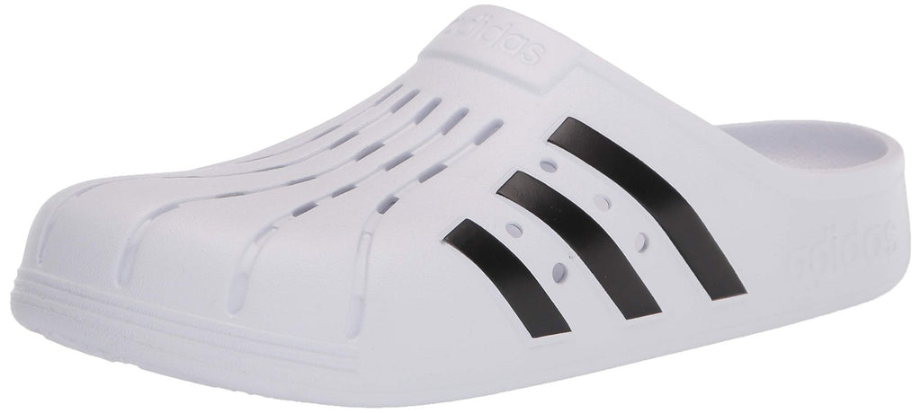 adidas Adilette Clog Slide, Footwear White/Core Black, Men's 11