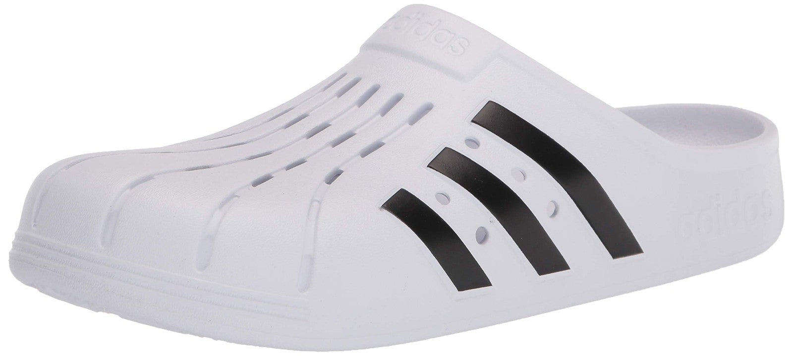 adidas Adilette Clog Slide, Footwear White/Core Black, Men's 11