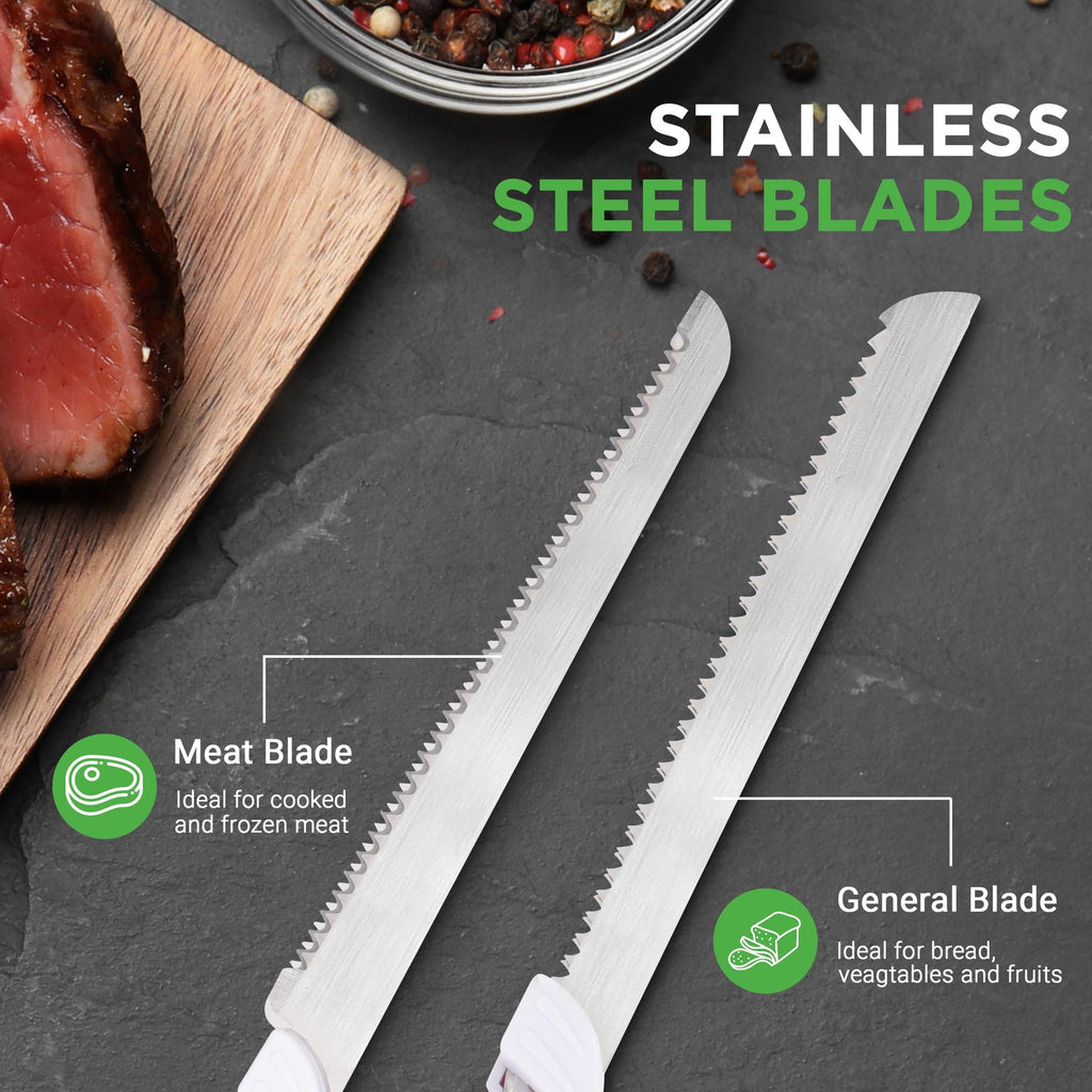 NutriChef 5in Electric Carving Knife for Thanksgiving & Food Slicing