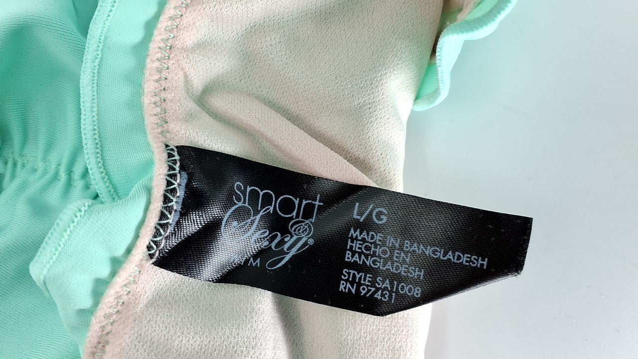 Smart & Sexy Women's Large Mint Chip Bikini Bottoms, Ruched Design