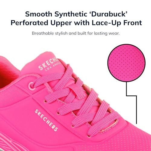 Skechers Uno-Night Shades Sneakers 8.5W Hot Pink Air-Cooled Memory Foam