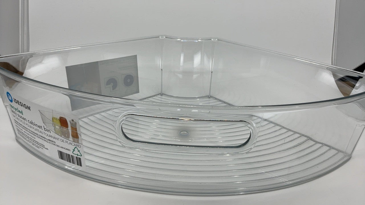 Clear 1/4 Wedge Lazy Susan Organizer Bin - Kitchen Storage