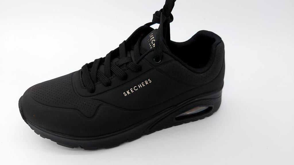 Skechers Women's Uno Stand On Air Sneakers Black/Black 8 Wide