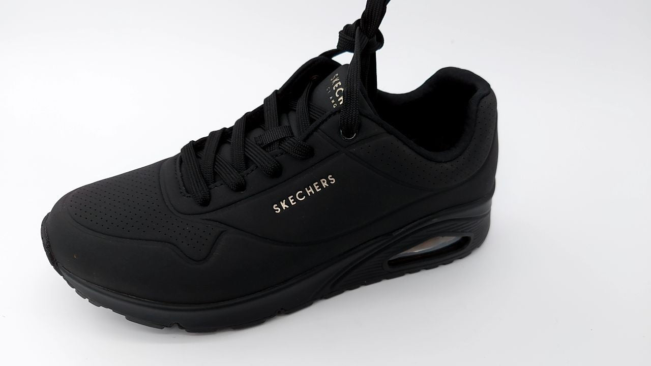 Skechers Women's Uno Stand On Air Sneakers Black/Black 8 Wide