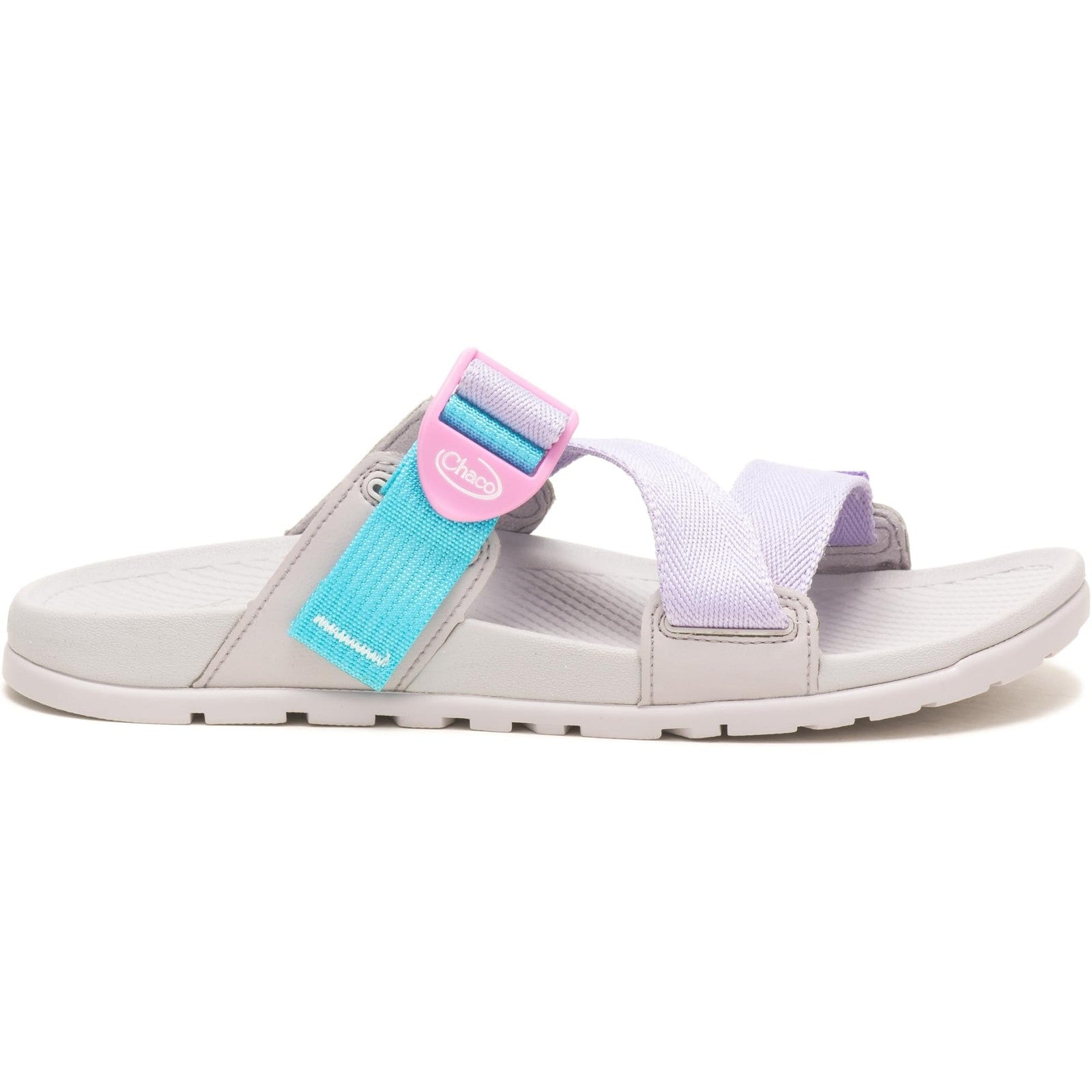 Chaco Women's Lowdown Slide Sandal, Purple Rose Aqua, 9