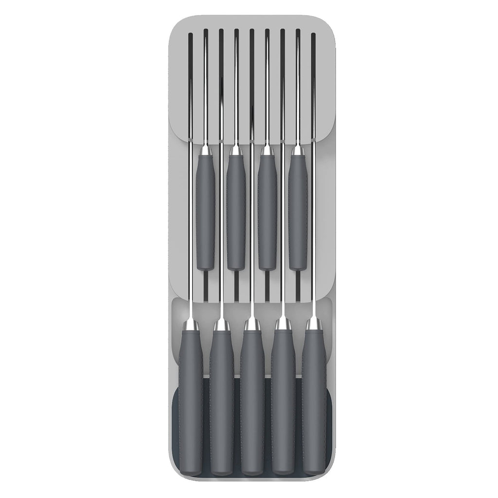 Joseph Joseph 9-Knife Drawer Organizer, Grey, Compact Design