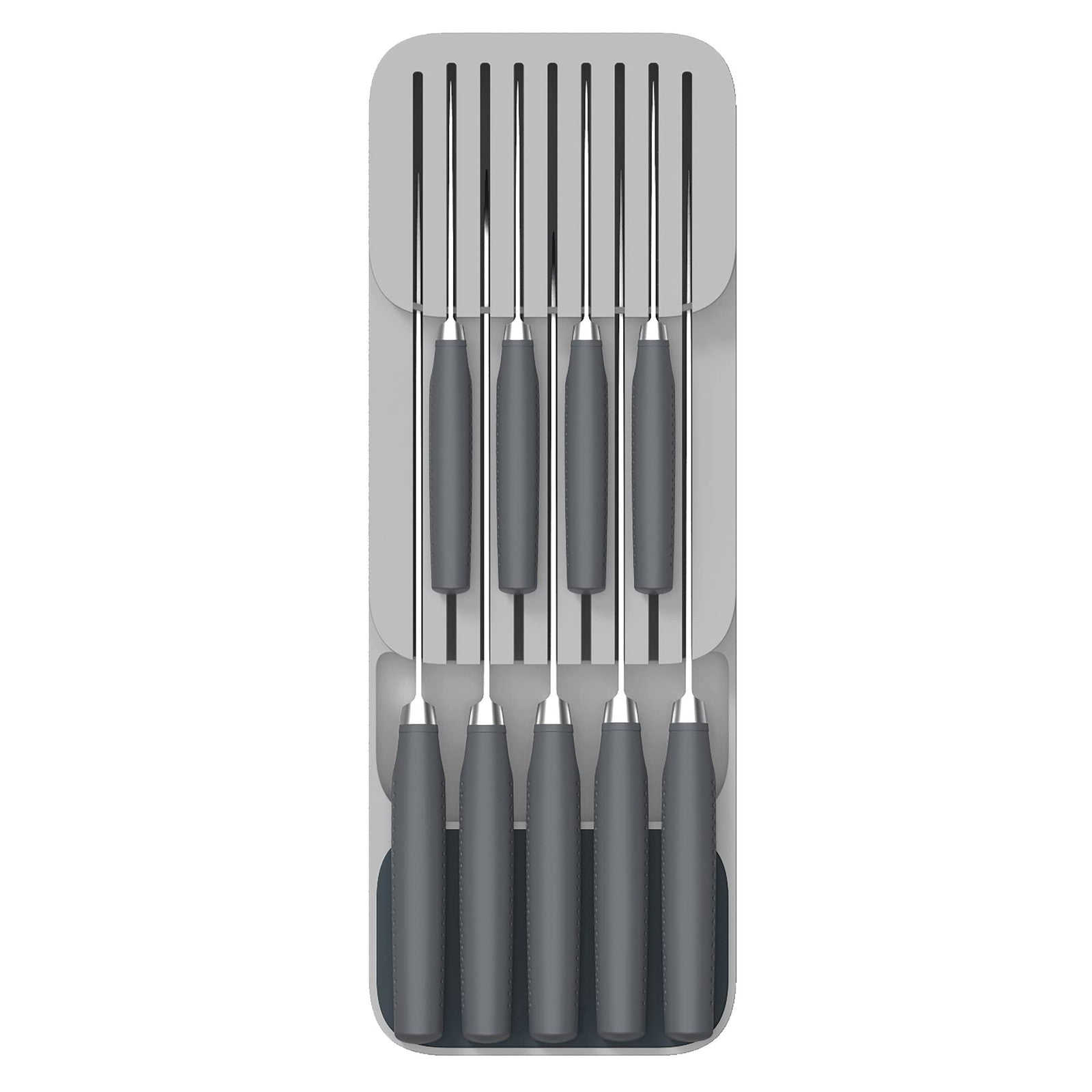 Joseph Joseph 9-Knife Drawer Organizer, Grey, Compact Design