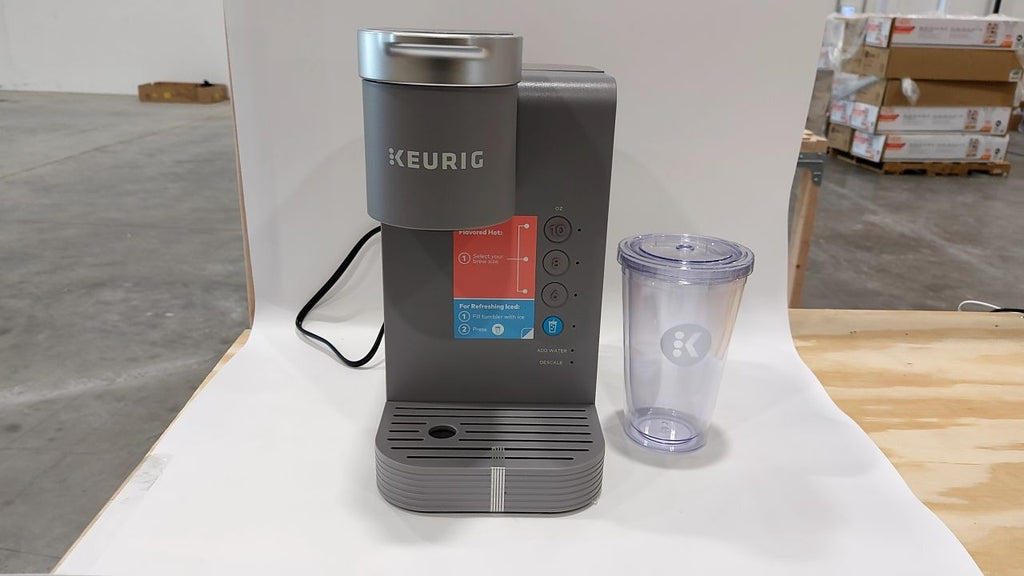 Keurig K-Iced Essentials Iced and Hot Single-Serve K-Cup Pod Coffee Maker, Gray