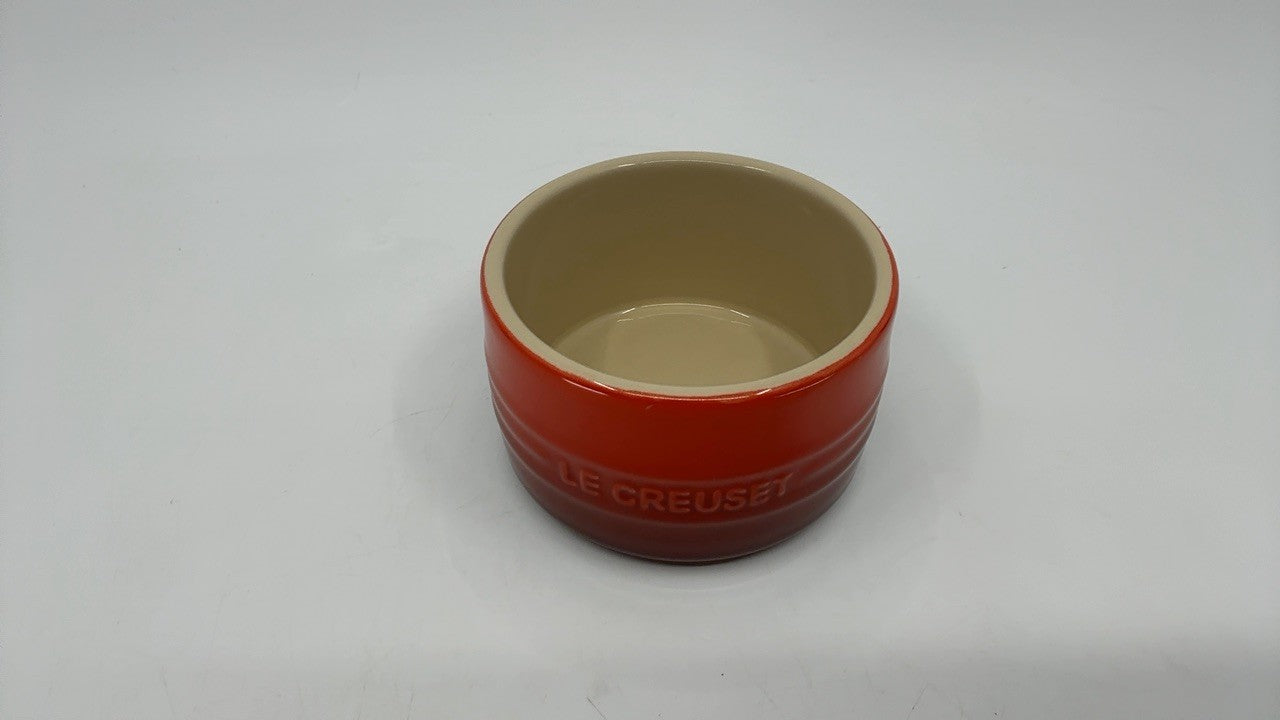 Le Creuset Stoneware Round Straight Wall Ramekin, 6.75oz., Cerise