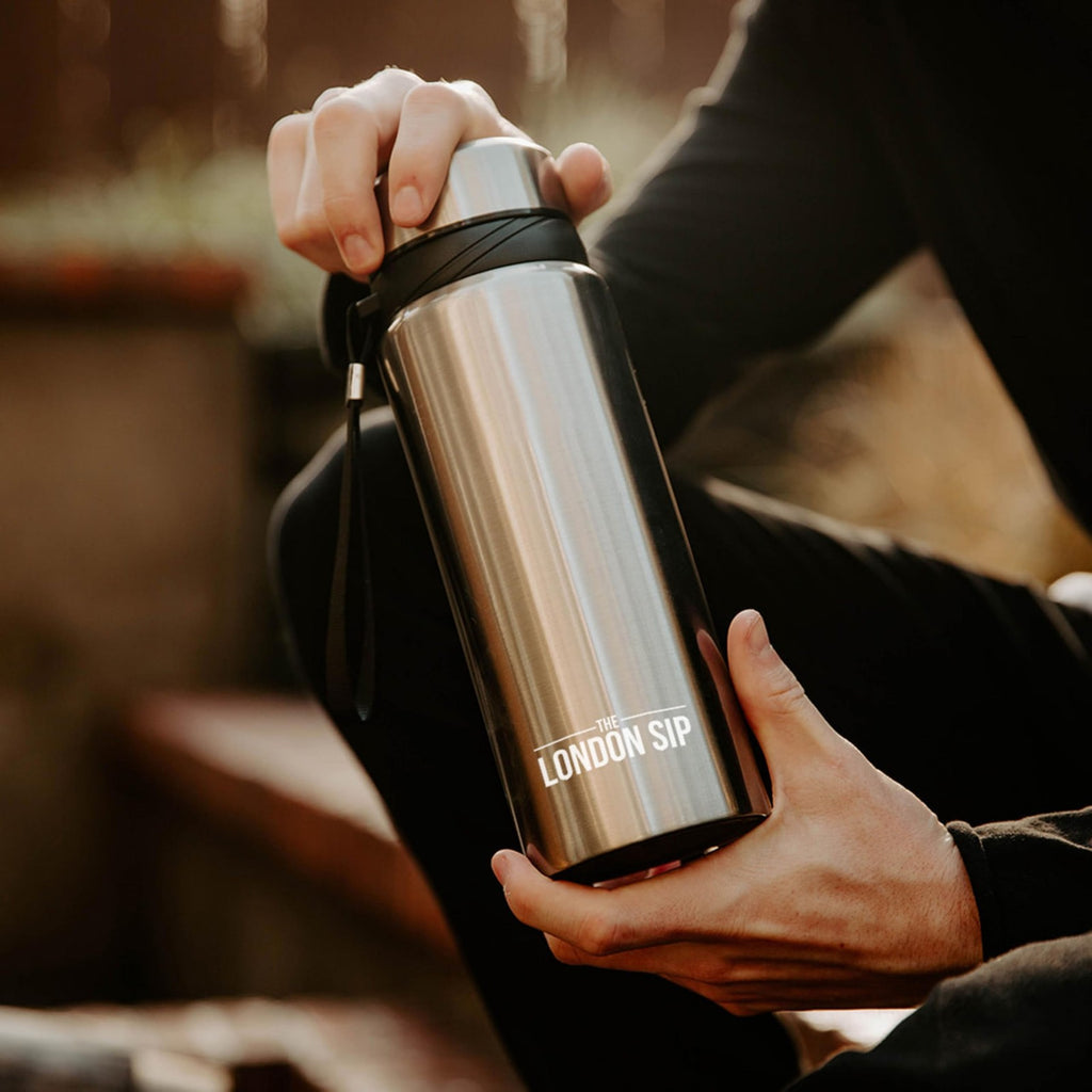 London Sip 25 oz Stainless Steel Tea & Coffee Infuser, Cosmic Silver