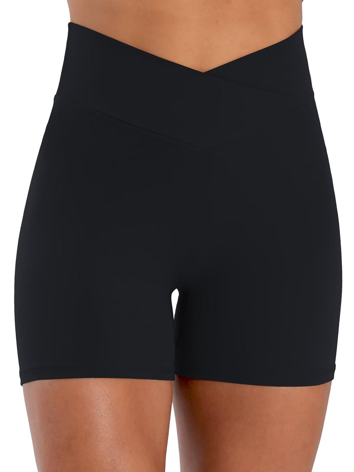 Women’s Black Medium Biker Shorts - Hidden Butt Lift & Tummy Control