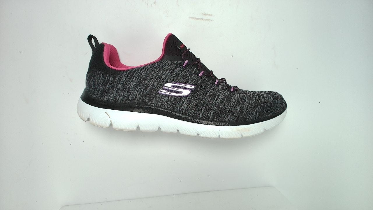 Skechers Women's Summits-Quick Getaway Sneaker, Black/Pink, 9 M US