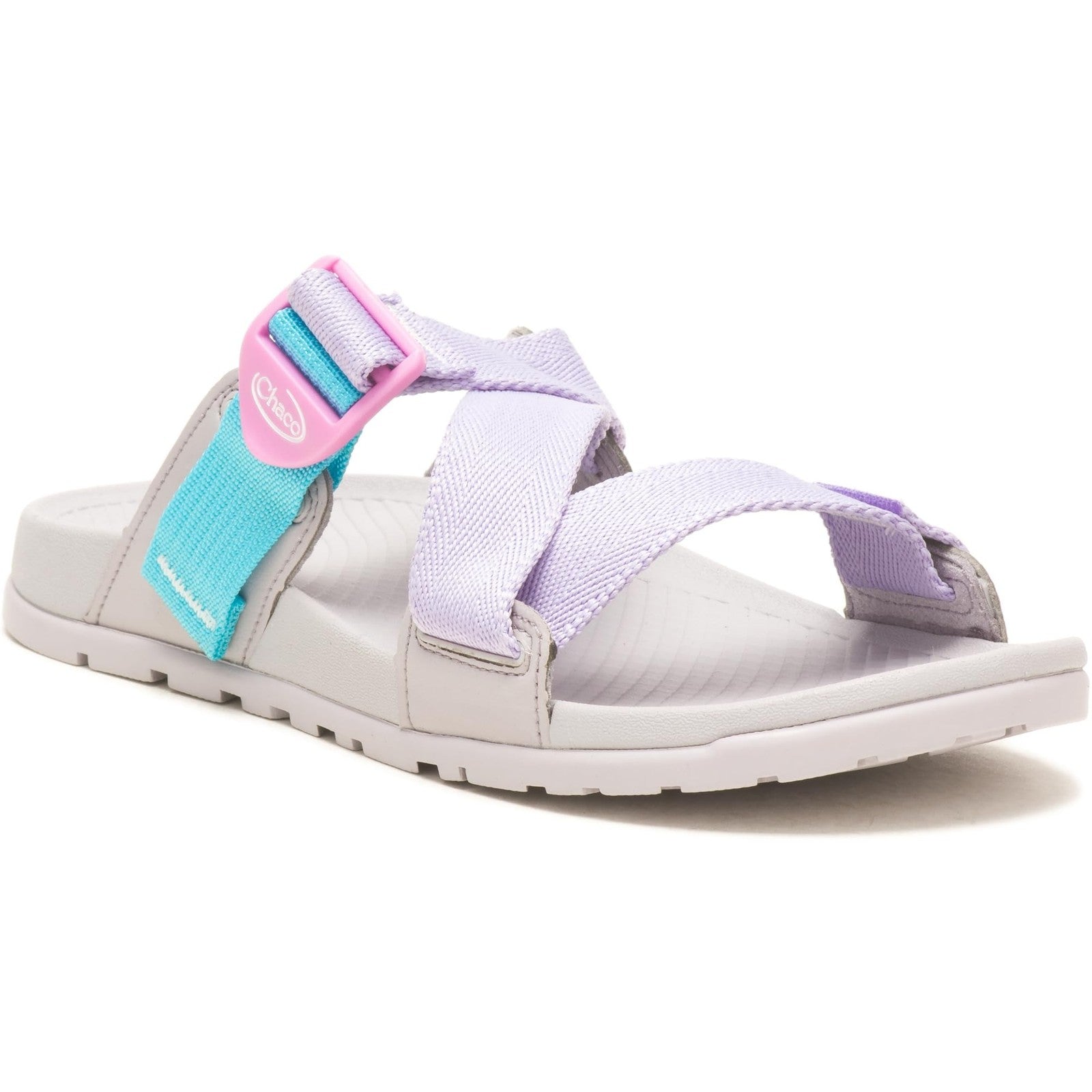 Chaco Women's Lowdown Slide Sandal, Purple Rose Aqua, 9
