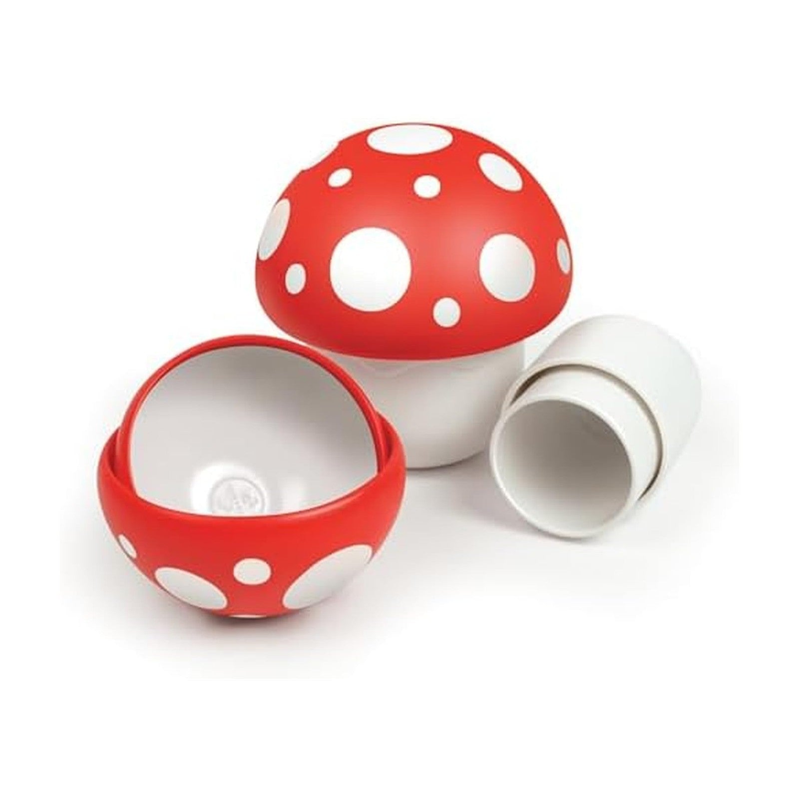 Whimsical 6 Cup Mushroom Measuring Cups Set, Durable Plastic Kitchenware