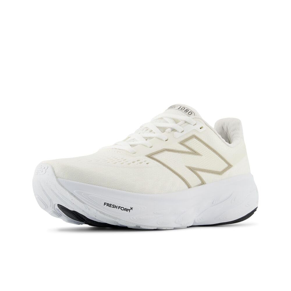 New Balance Women's Fresh Foam 1080 V14 Running Shoe 6.5 W White/Gold