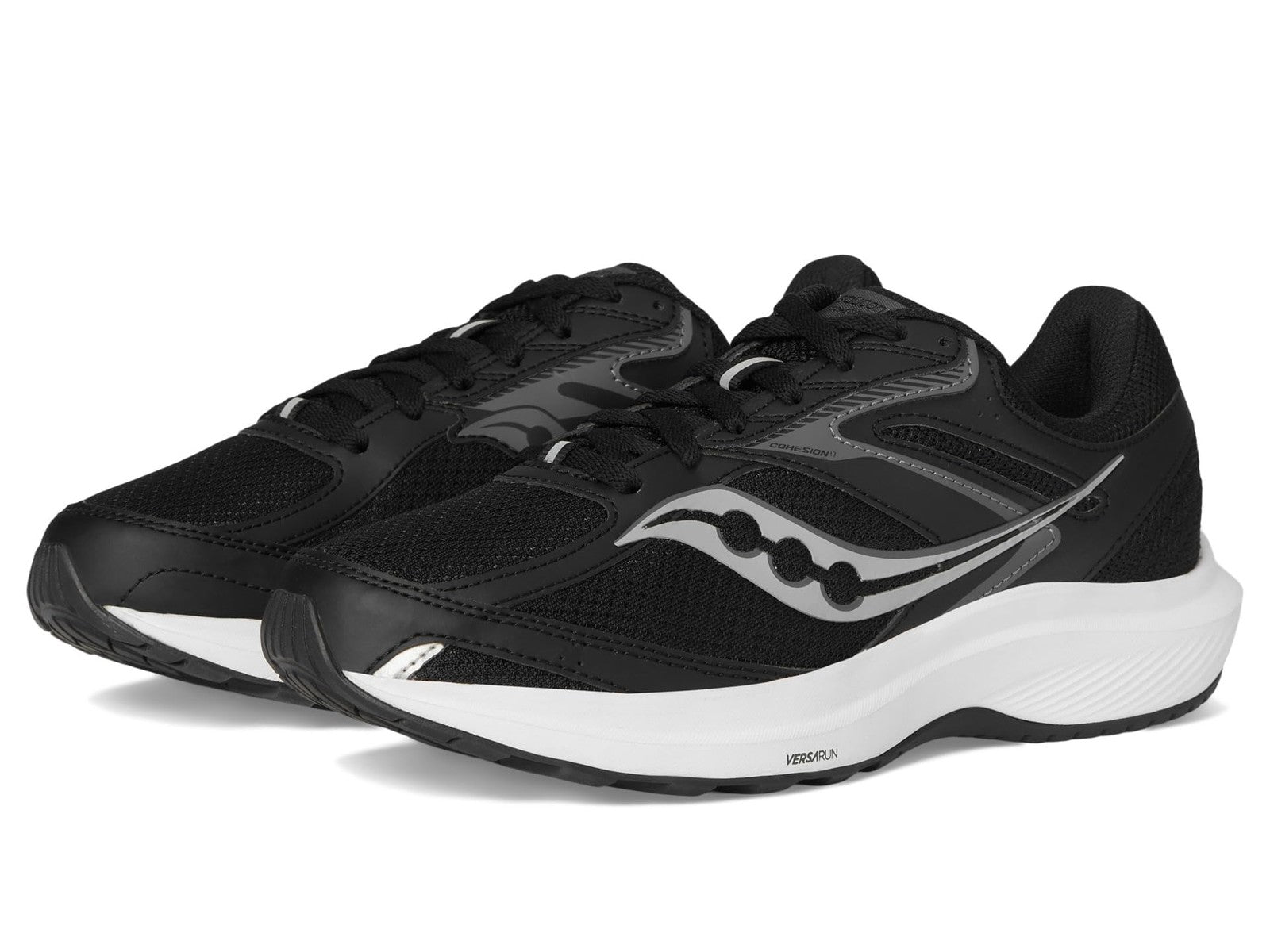 Saucony Men's Cohesion 17, Black/White, 11