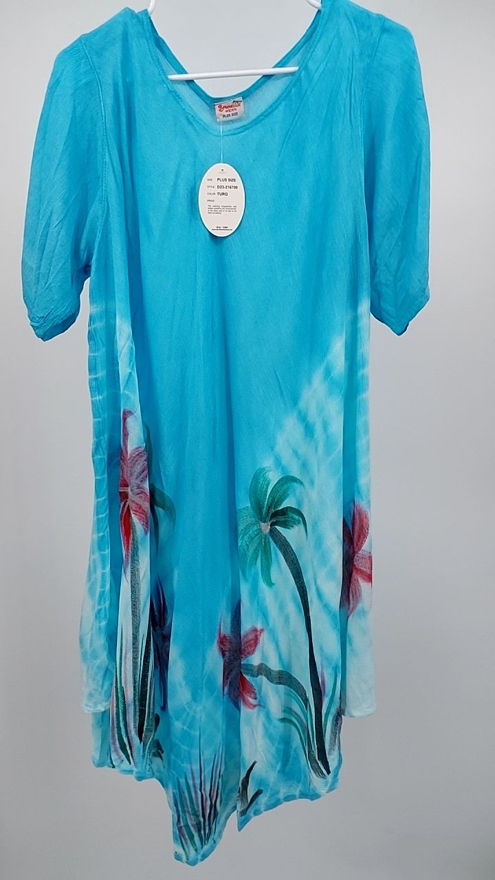 Boho Chic Tie Dye Rayon Mid-Length Dress for Effortless Style