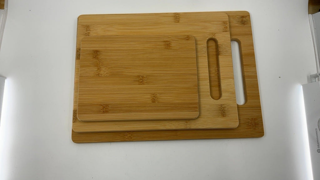 Reversible Bamboo Cutting Boards Set of 3, Meal Prep & Serving