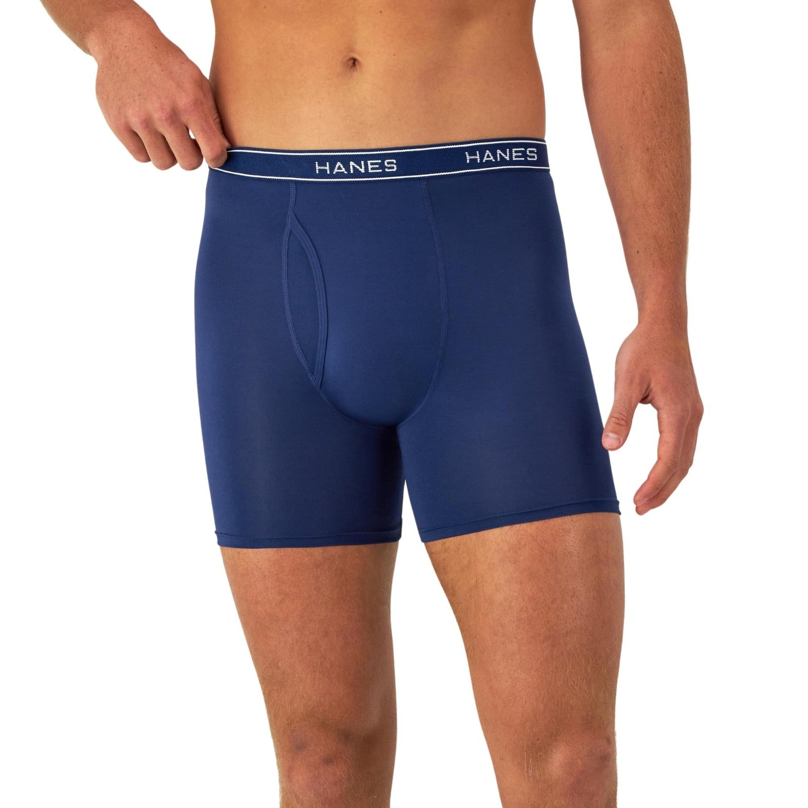 Hanes Men's Stretch Boxer Briefs, 6-Pack, Moisture-Wicking, Assorted Colors