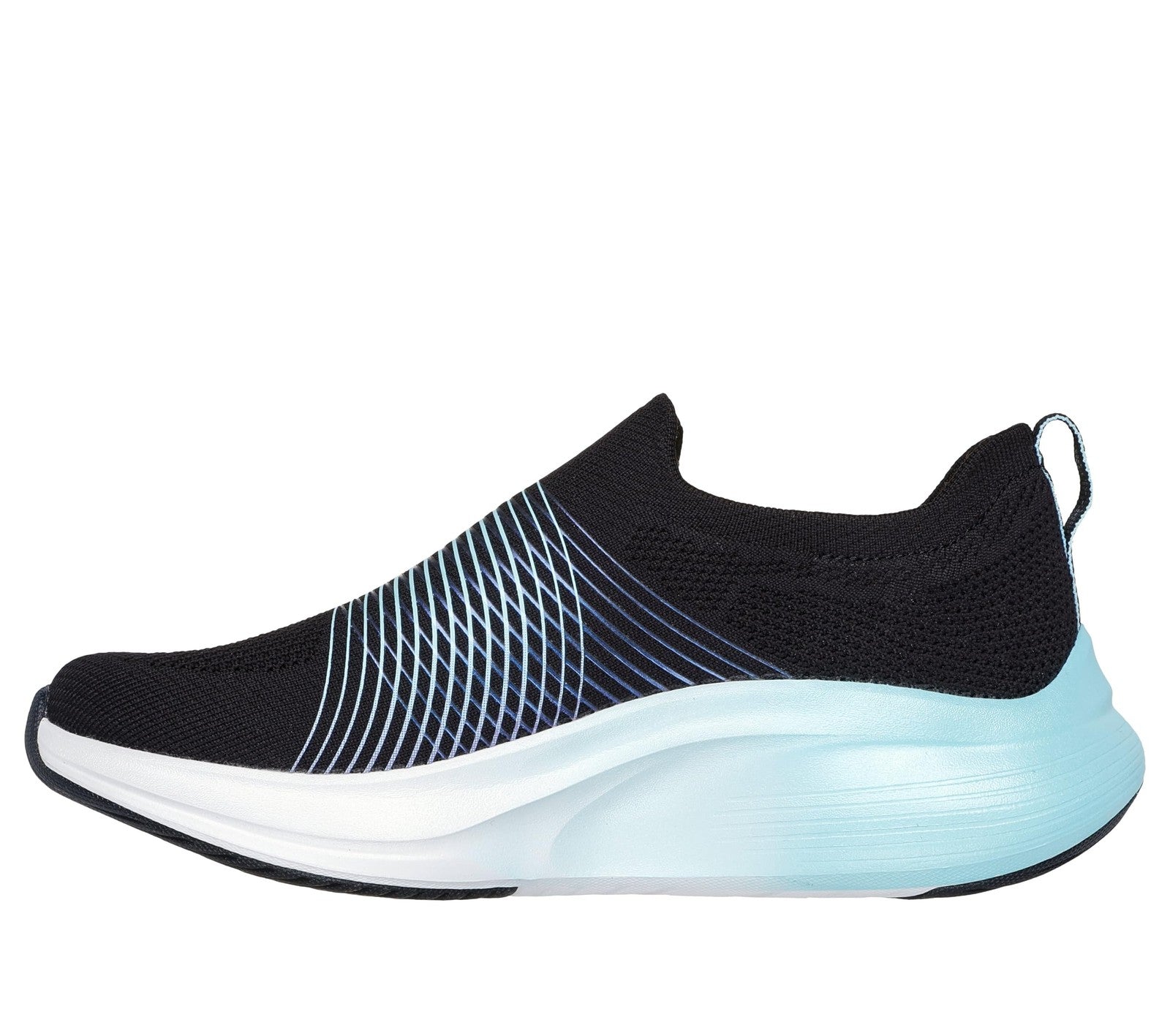Skechers Women's Go Walk Max Walker Sally Sneaker, Black/Aqua, 7.5