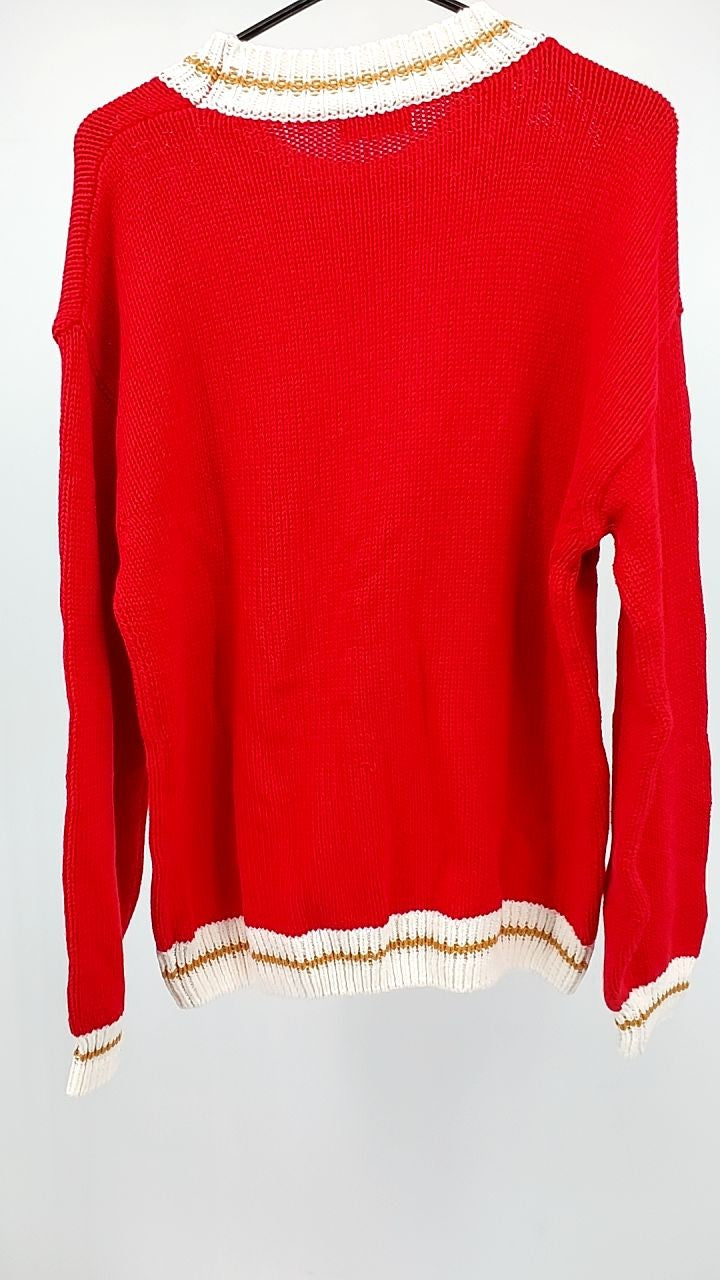 MERRY Contrast Edge Drop Shoulder Christmas Sweater