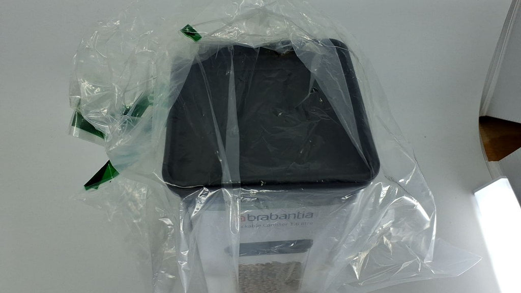 Brabantia Tasty+ Stackable Food Storage Canister 1.7qt Dark Gray Plastic