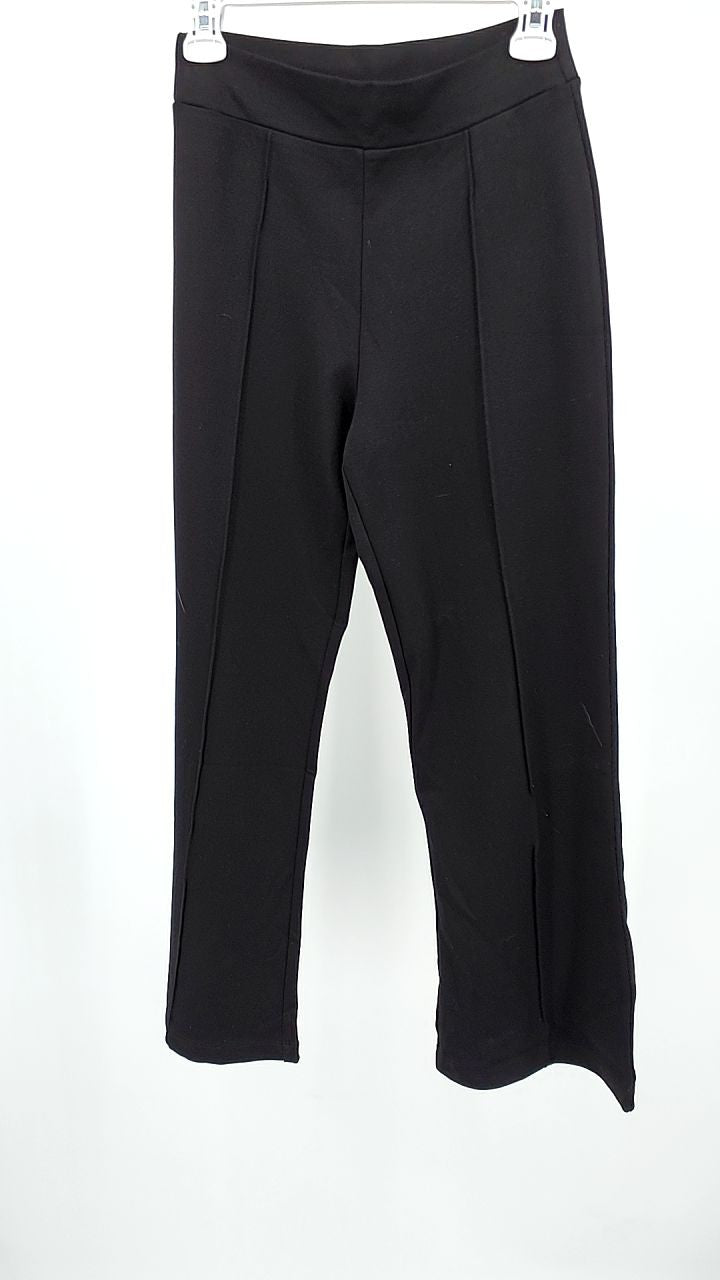Zenana Heavy Ponte Elastic Waistband Pintuck Pants