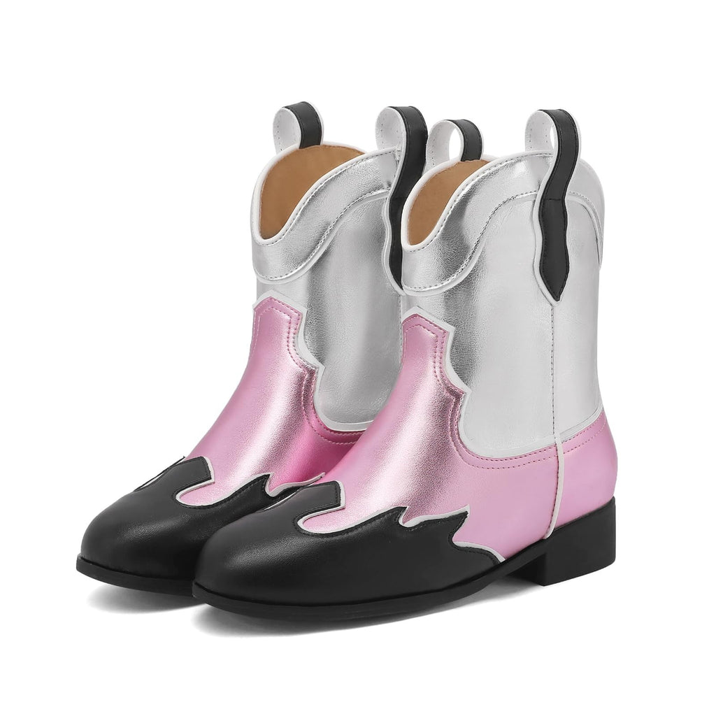 Cowgirl Ankle Boots Pink Toddler 11 Pull-On Western Style