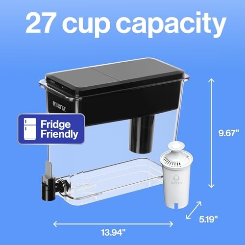 Brita UltraMax 27-Cup Water Dispenser w/ Standard Filter, BPA-Free