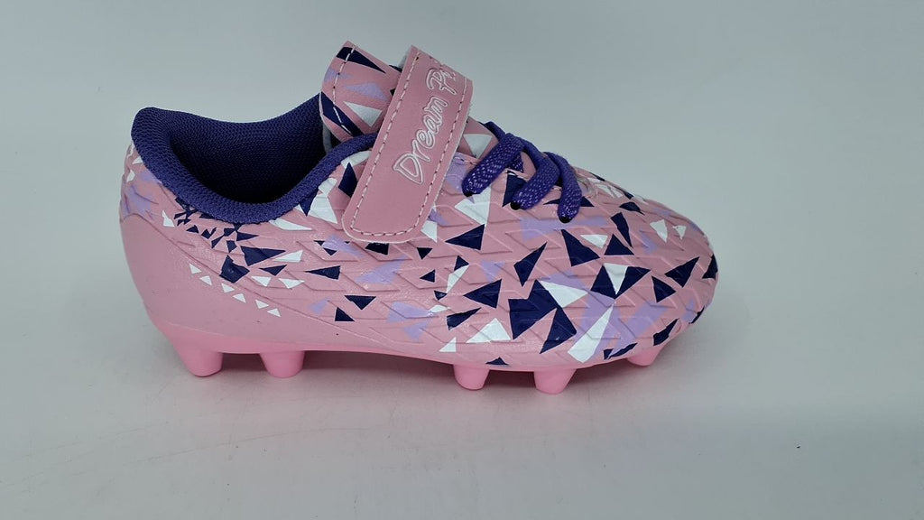 DREAM PAIRS Soccer Cleats Kids Size 8 Toddler Pink/Purple Football Shoes