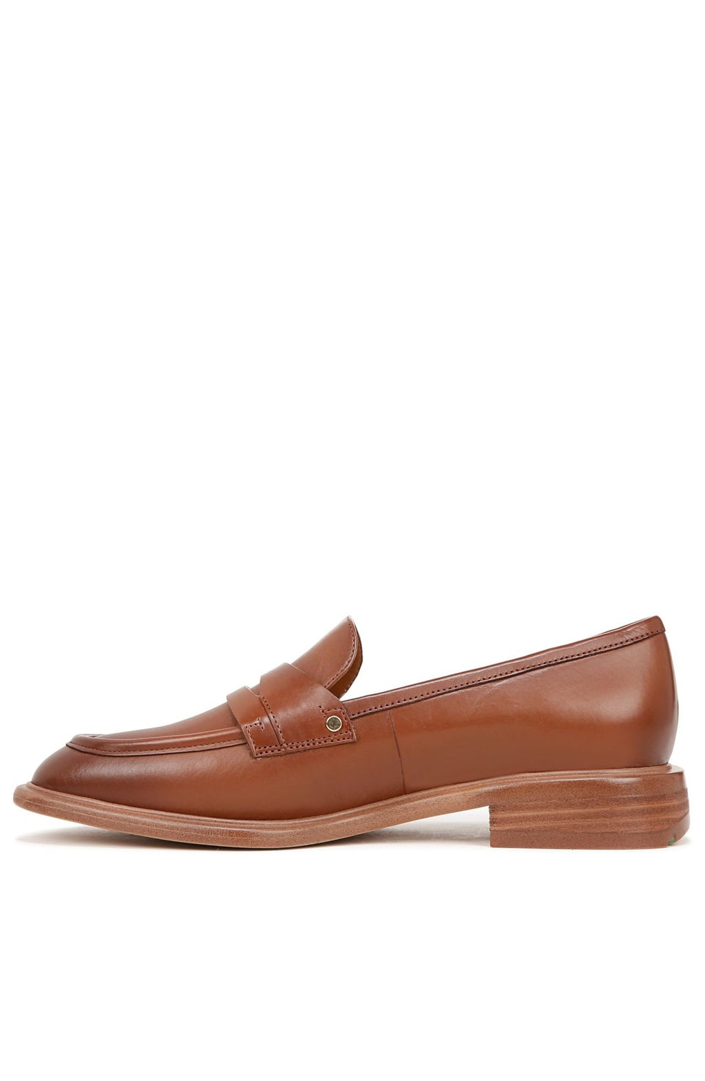 Franco Sarto Women's Edith Almond Toe Penny Loafers - Tobacco Brown Leather,8.5W