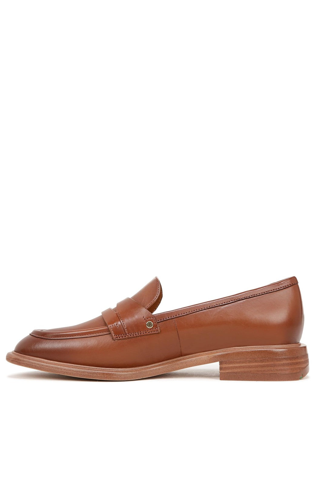 Franco Sarto Women's Edith Almond Toe Penny Loafers - Tobacco Brown Leather,8.5W