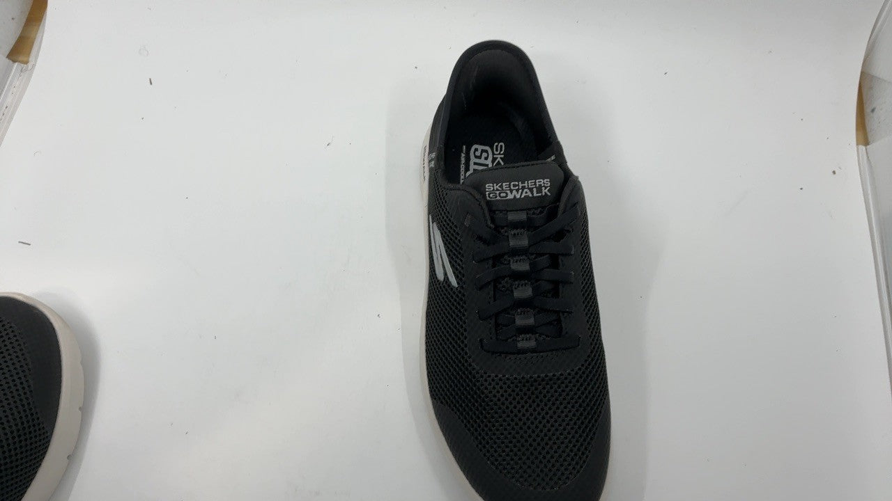 Go Walk Flex Hands Free Slip-Ins, Women's 8.5 W, Black/White Sneakers