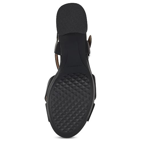 Aerosoles Women's Cosmos Heeled Sandal, Black Leather, 7.5