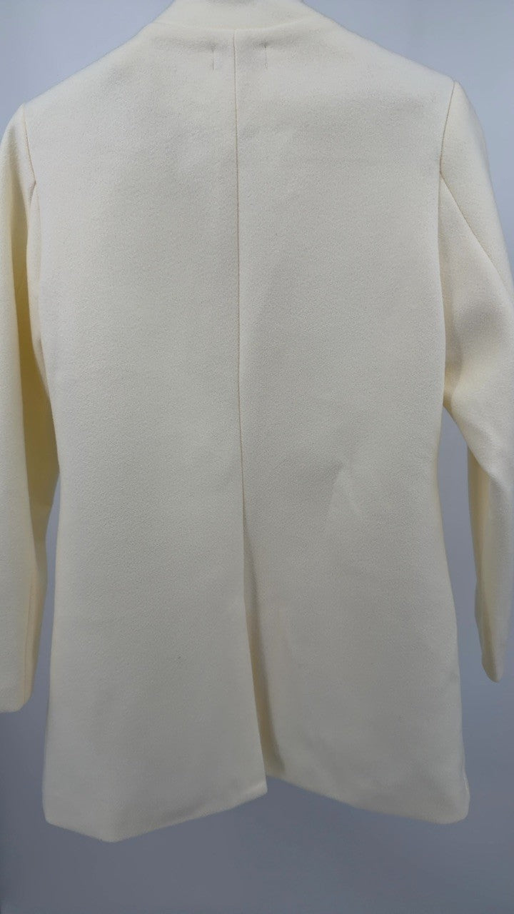 Single-Breasted Stand Collar Coat with Pocket