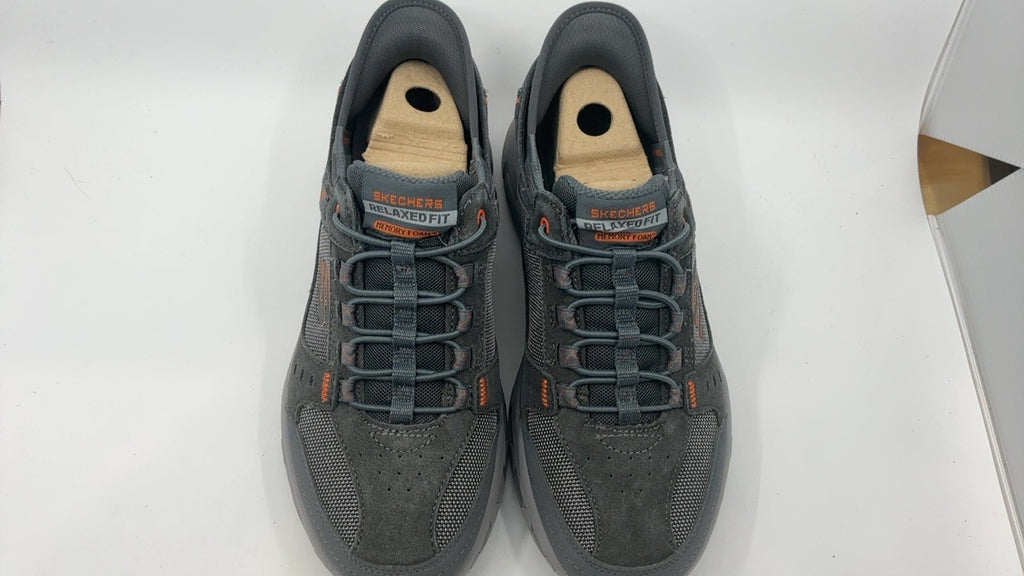 Men's Skechers Oak Canyon Hands Free Slip-in Sneakers 9.5 Gray/Orange