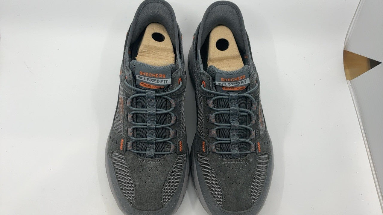 Men's Skechers Oak Canyon Hands Free Slip-in Sneakers 9.5 Gray/Orange
