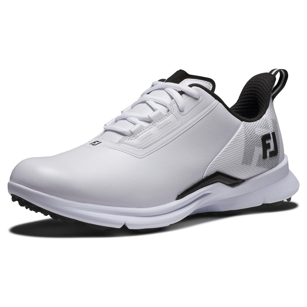 FootJoy Men's FJ Fuel Golf Shoe, White/White/Black, 13 Wide