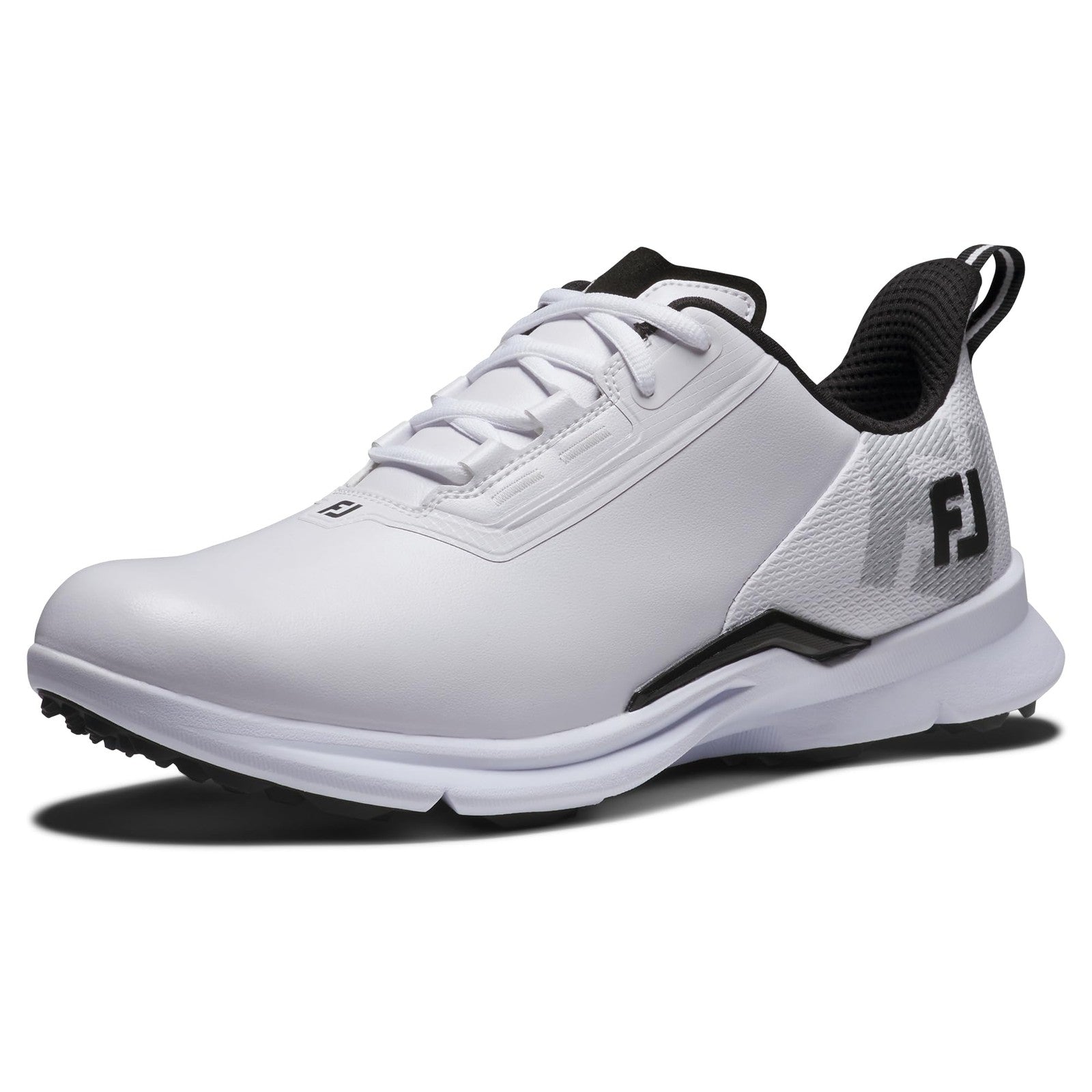 FootJoy Men's FJ Fuel Golf Shoe, White/White/Black, 13 Wide