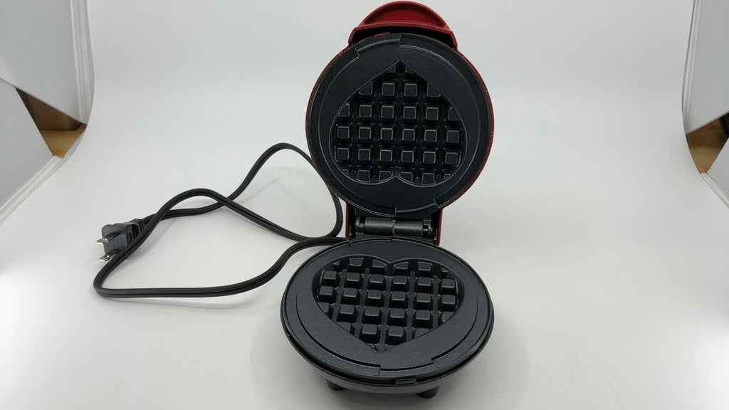 DASH Waffle Maker 4 Inch, Red Heart, Perfect for Breakfast & Snacks