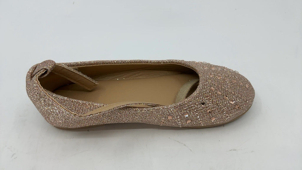 GINFIVE Toddler Girls Ballerina Flats Size 11 Champagne Mary Janes