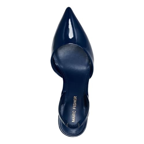 Marc Fisher Women's HADYA Pump, Dark Blue Patent 400, 8
