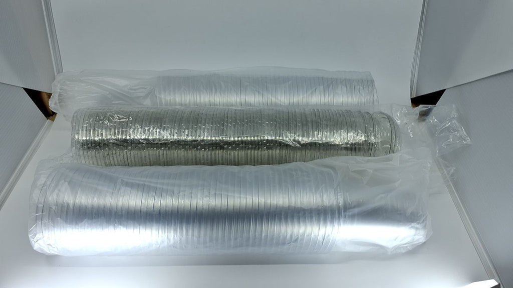 100 Pack 12 Oz Clear Plastic Cups w/ Strawless Sip Lids - Disposable Tumblers