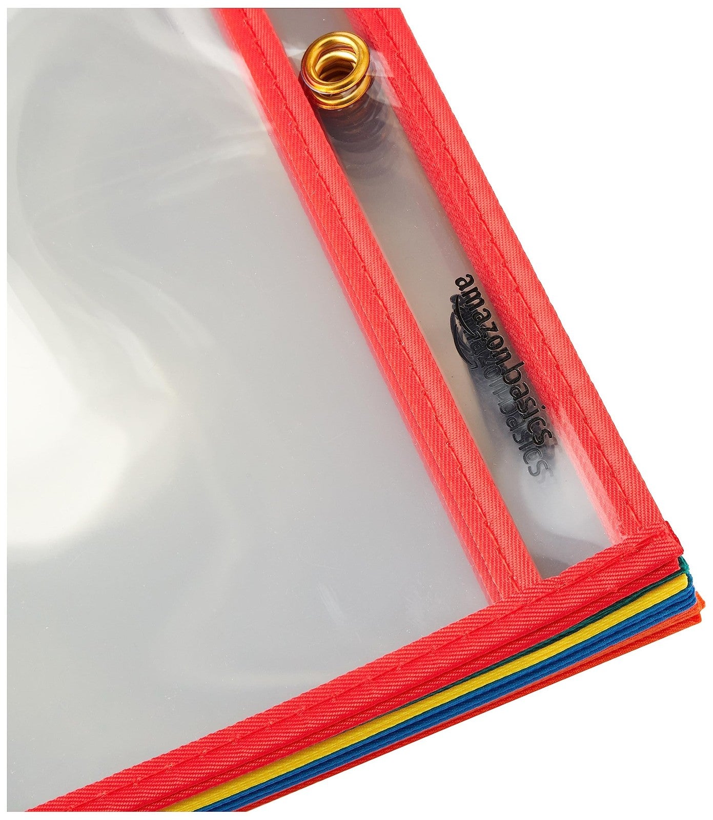 Dry Erase Ticket Holder Pockets 8.5X11, 25-Pack, Multicolored Edges