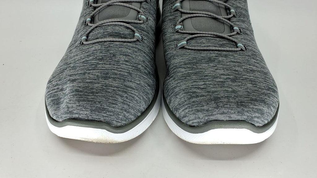 Skechers Summits Vegan Sneakers, Memory Foam Insole, Grey Mint, 10 W